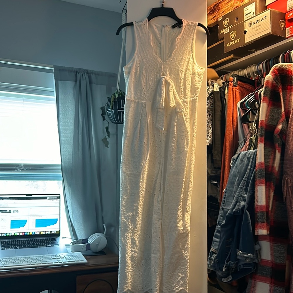 Tie front jumpsuit